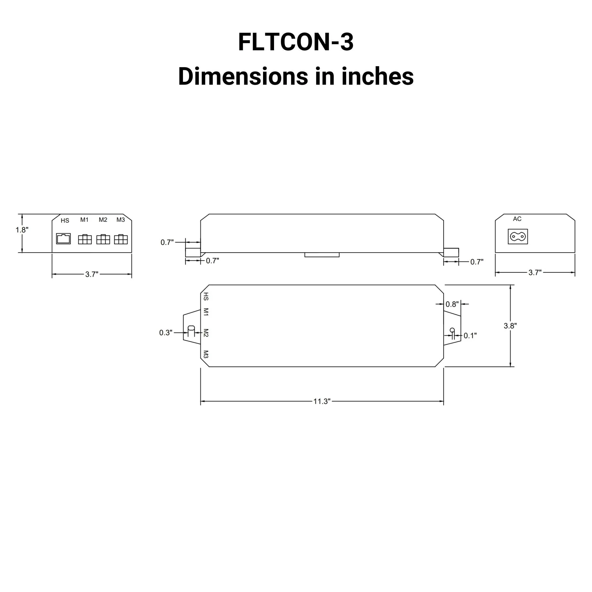 110 VAC - 24 VDC - 3-Sync Hall Effect Control Box with Presets - Image 3